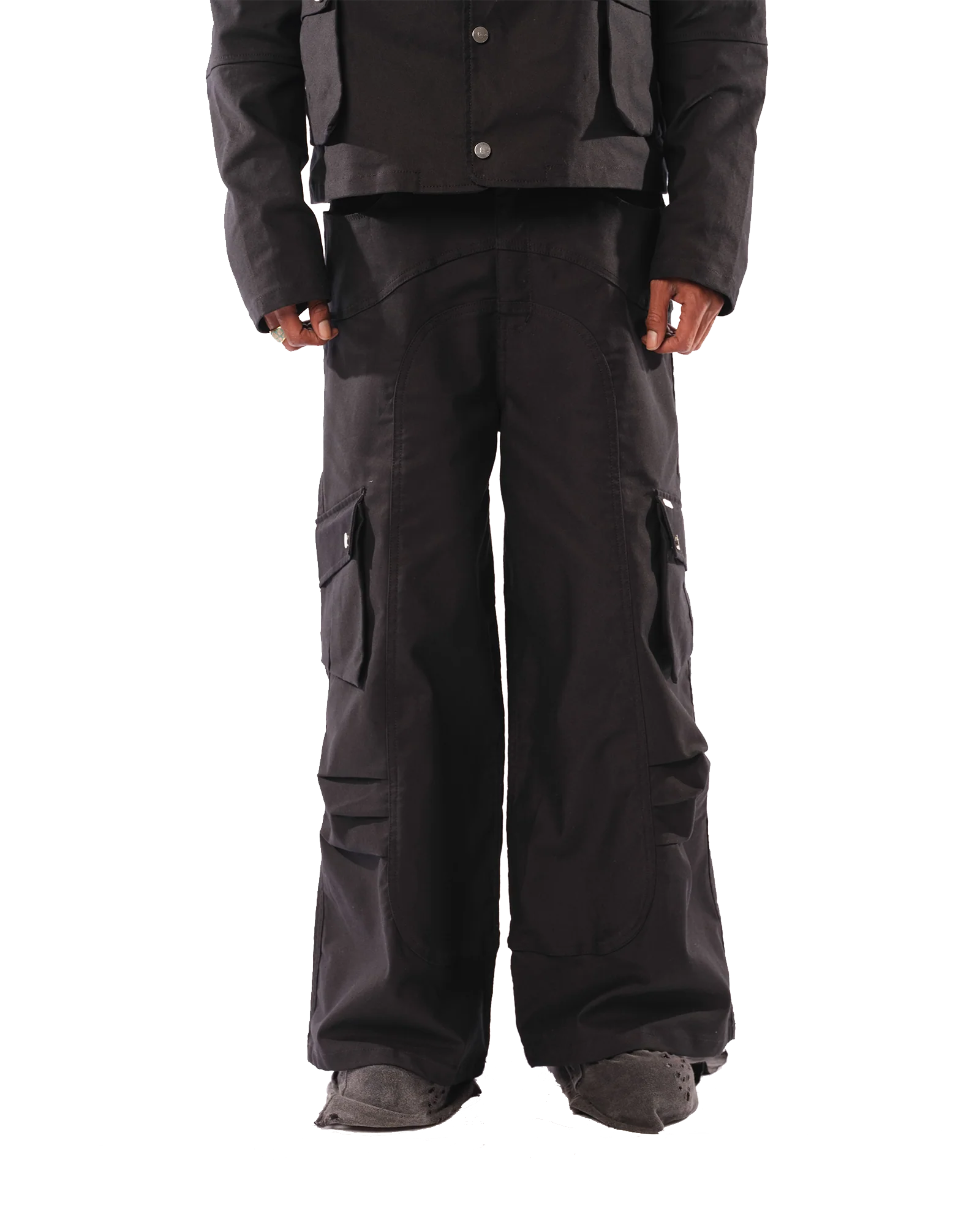 Belmont Cargo Pants (Black) - Image 3