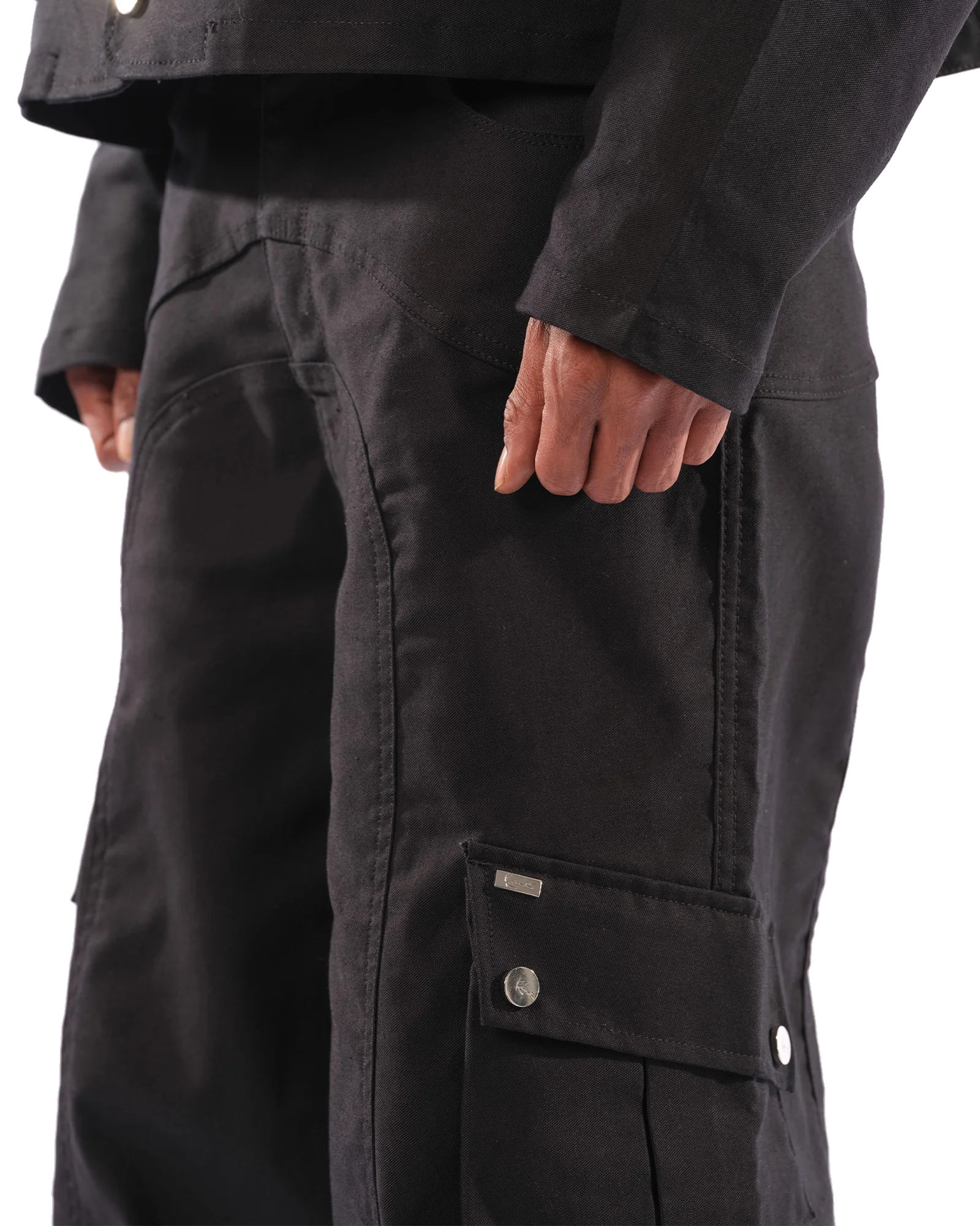 Belmont Cargo Pants (Black) - Image 6
