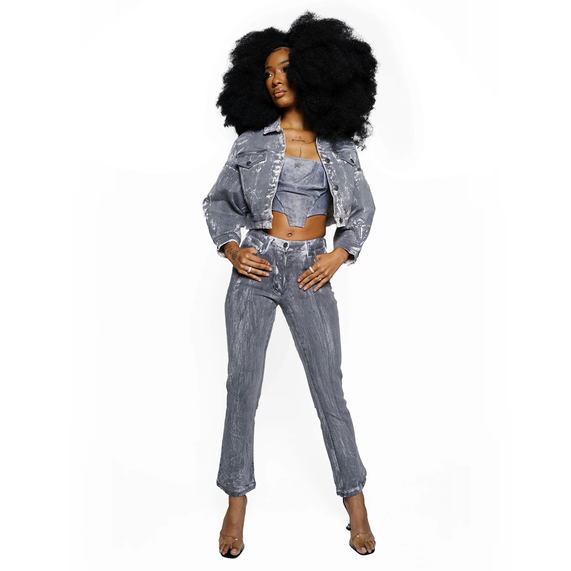 Eclipse Cropped Jacket (Oil Wash) - Image 5