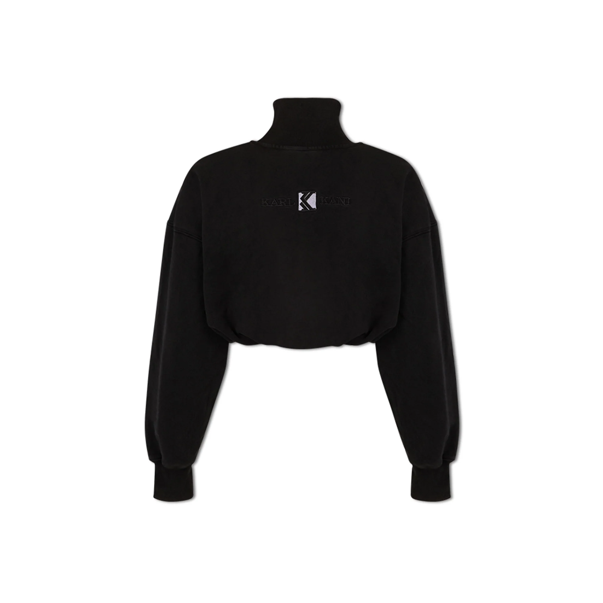 Deep Mock Neck Top (Black) - Image 2