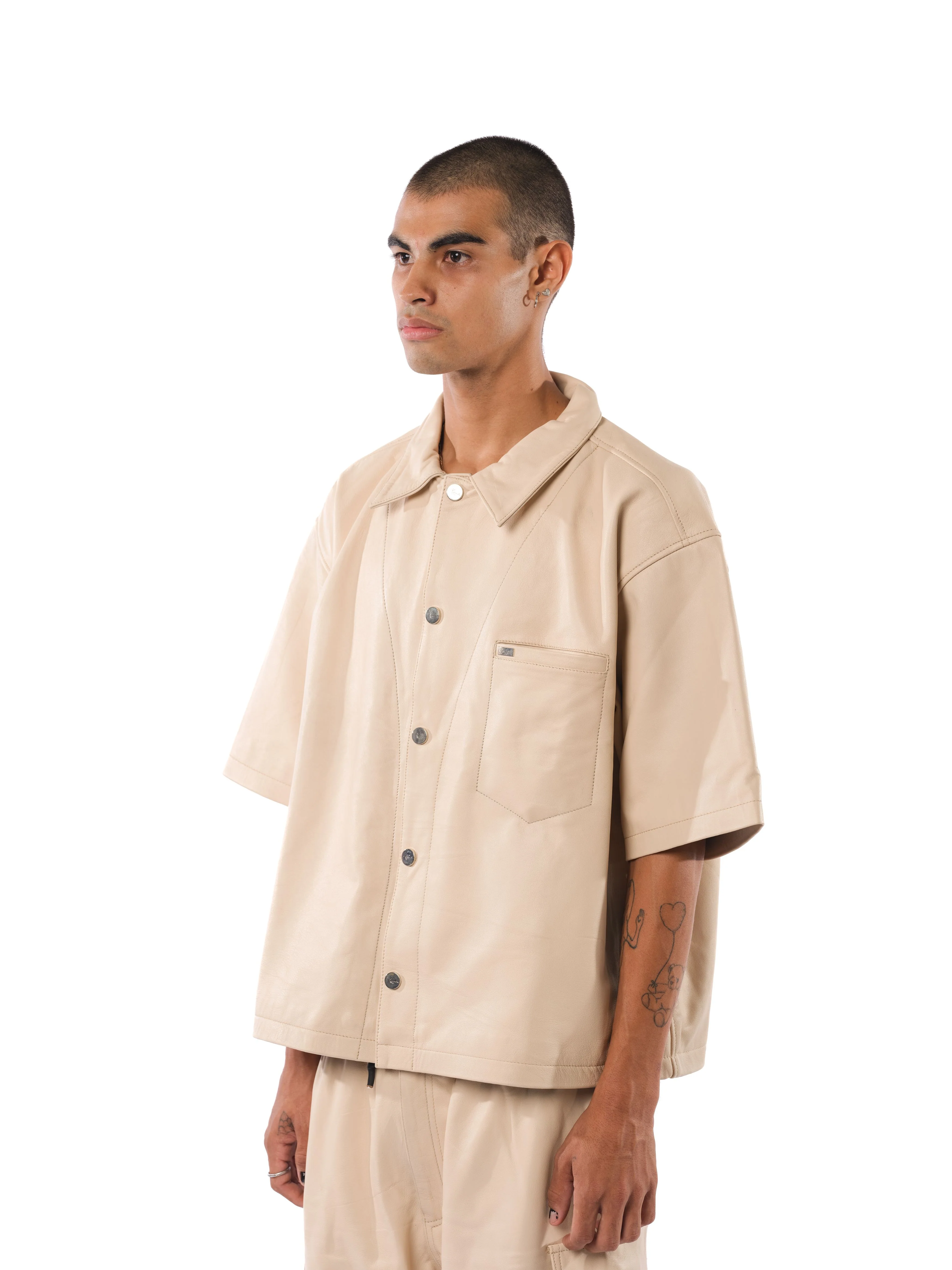 Ford Leather Shirt (Natural) - Image 4