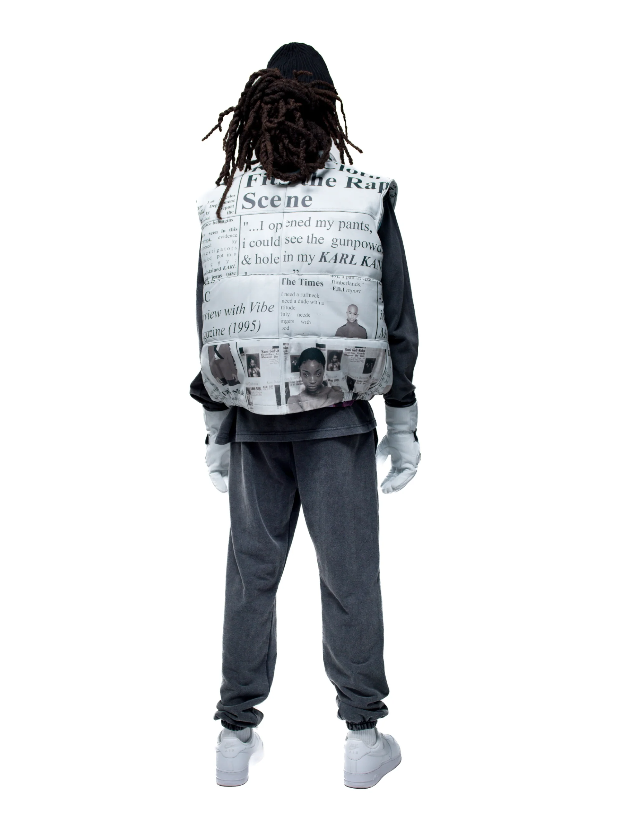 Harlan Leather Bubble Vest - Image 3