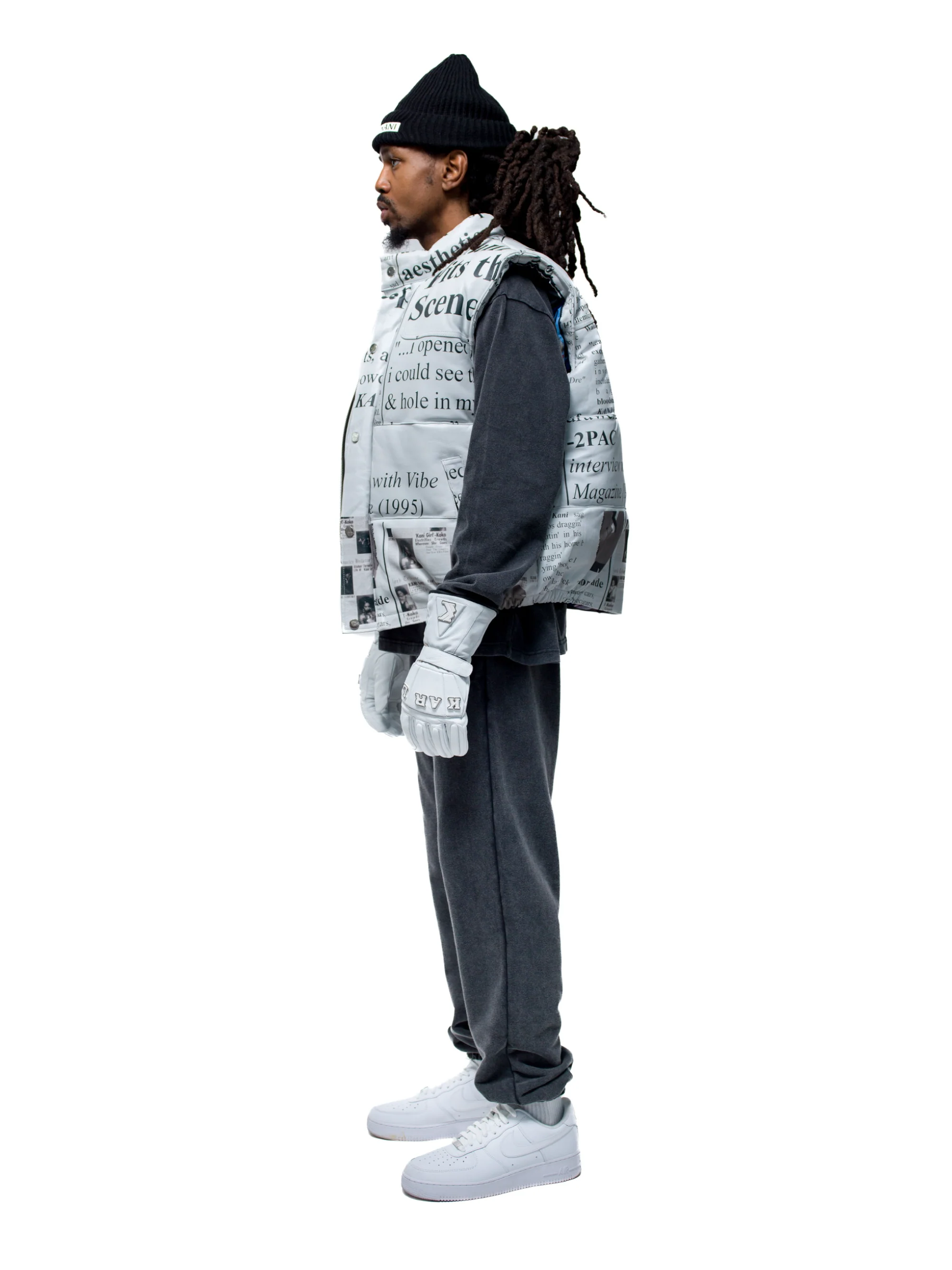 Harlan Leather Bubble Vest - Image 4
