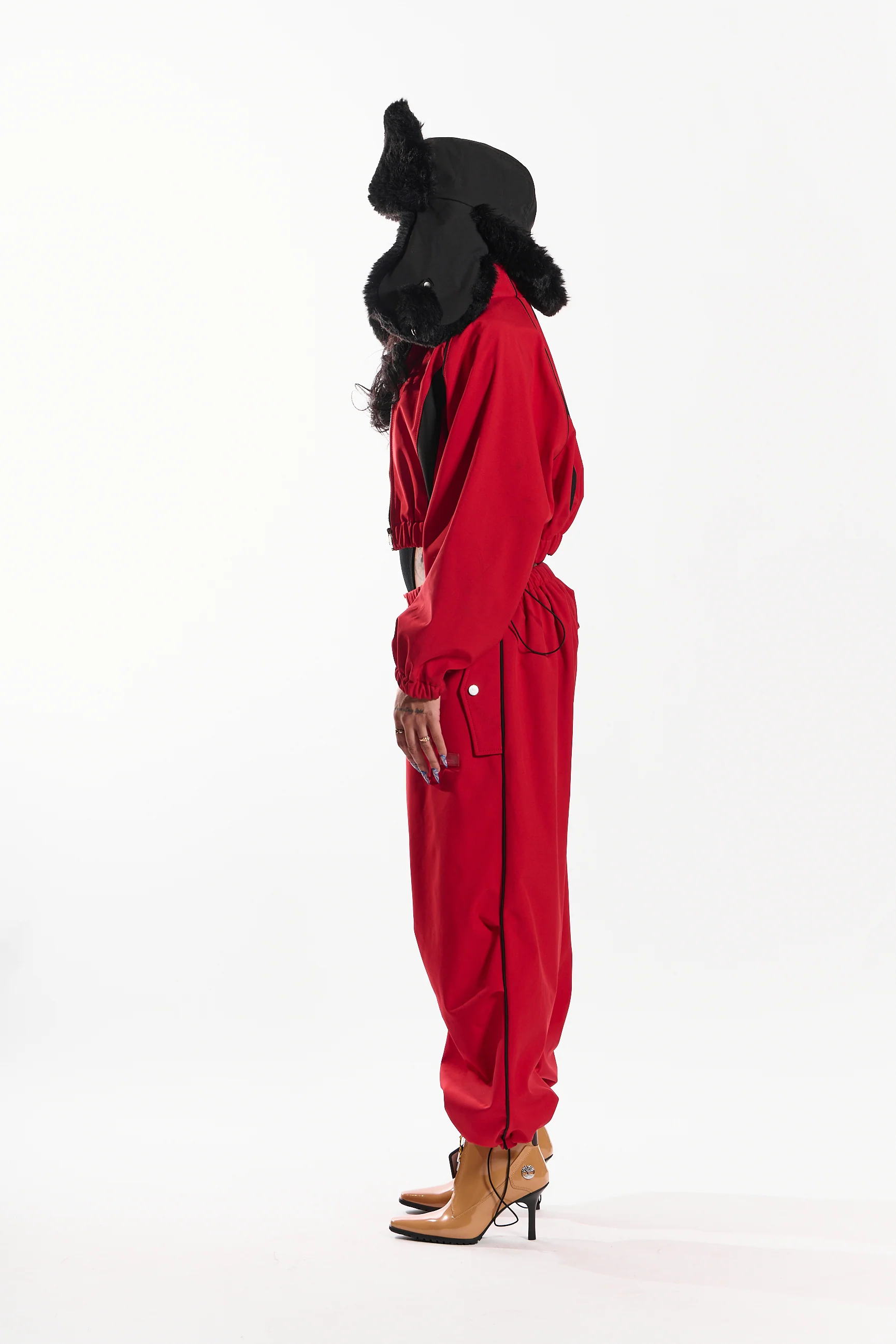 Hot Like Fire Women's Jacket (red/black) - Image 6