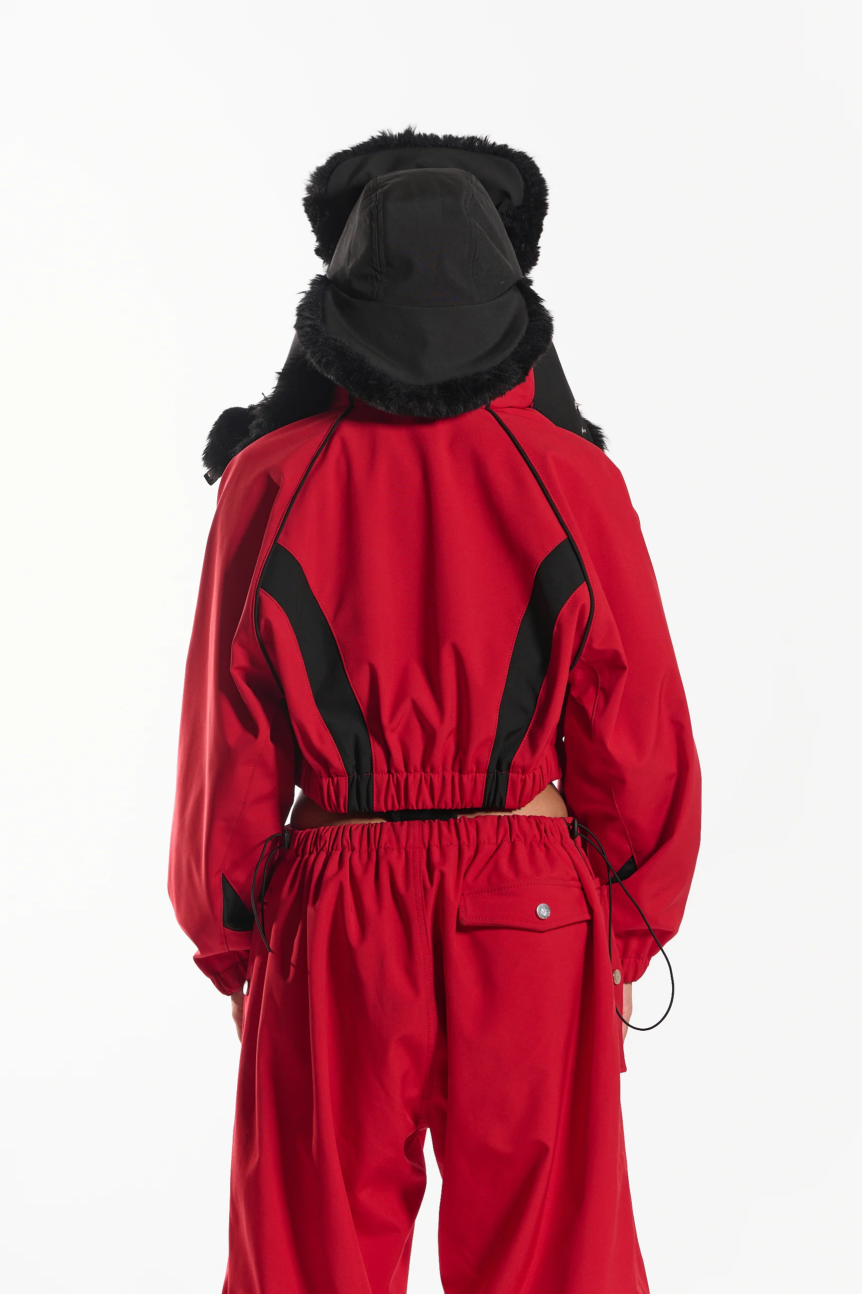 Hot Like Fire Women's Jacket (red/black) - Image 8