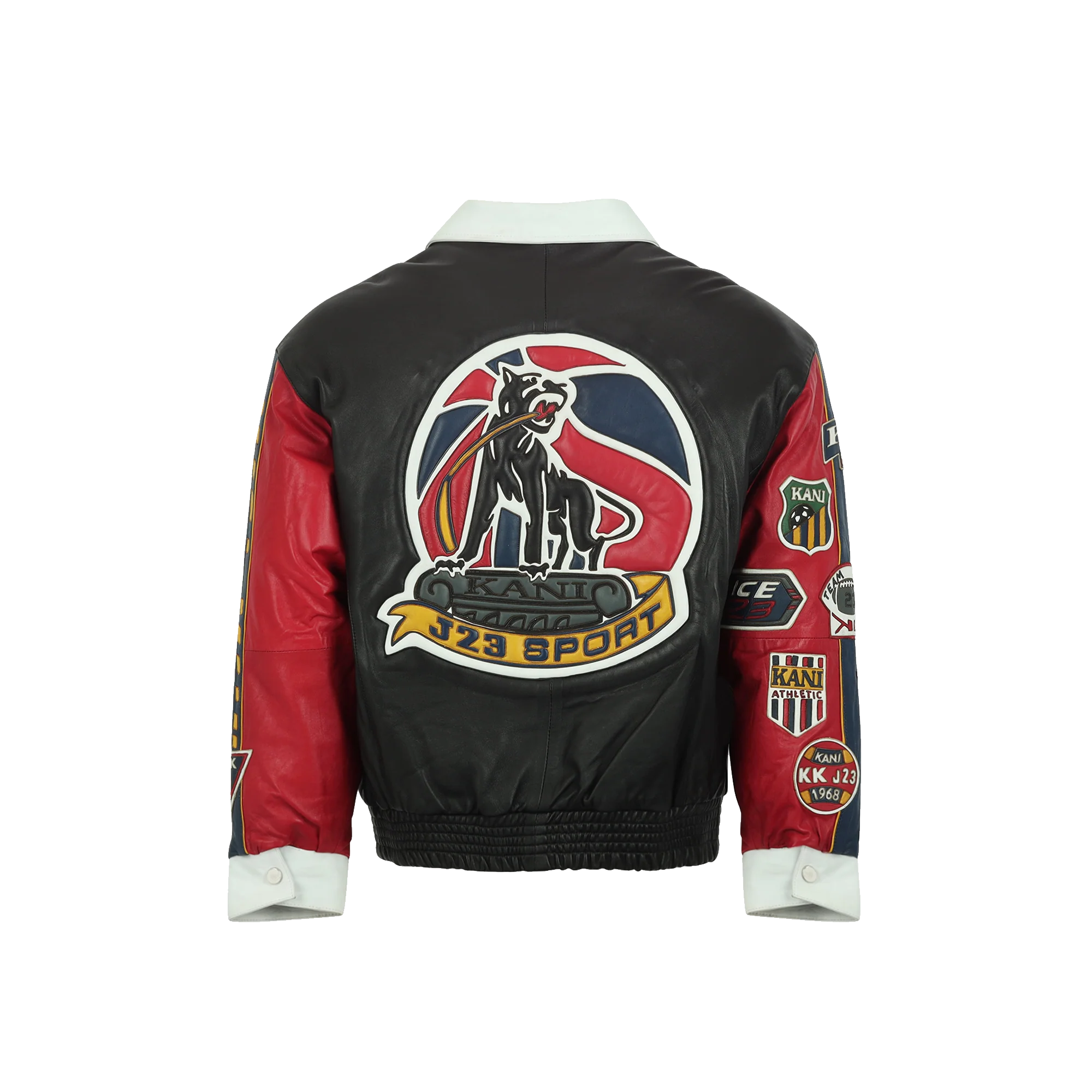 Leather Patch Jacket (Black) - Image 2